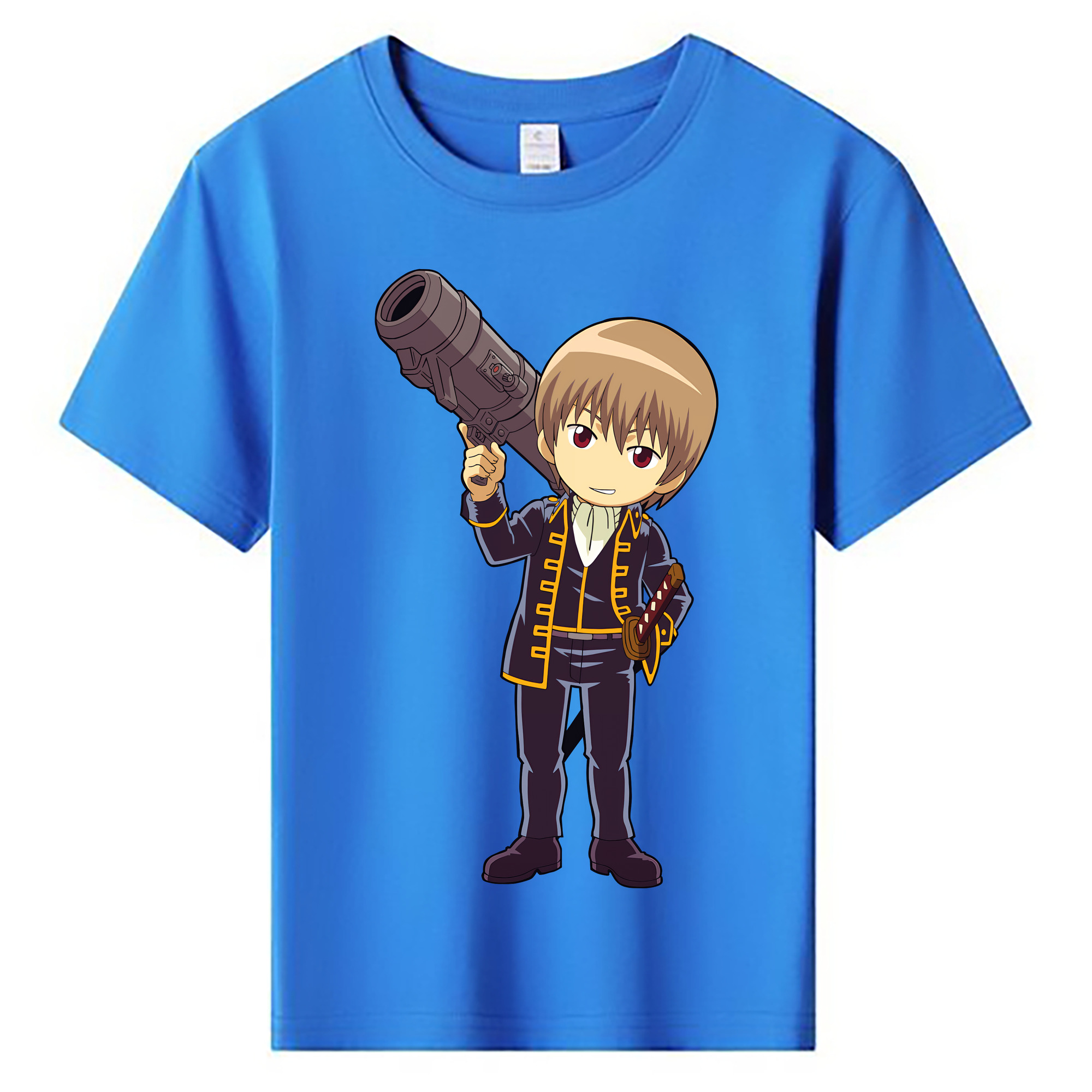 （画像用） ぎんたま 坂田銀時（さかたぎんとき） 神楽 志村新八（しむら しんぱち） GINTAMA Sakata Gintoki Kagura Shimura Shinpachi 綿100％キッズTシャツ（フロントプリント）